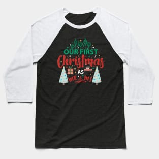 Cute Our First Christmas As Mr & Mrs Baseball T-Shirt